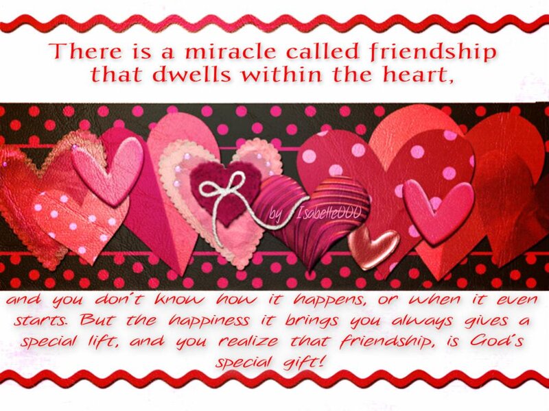 Hearts with Quote — Red