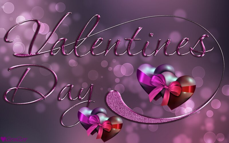 Hearts with Ribbons — Purple