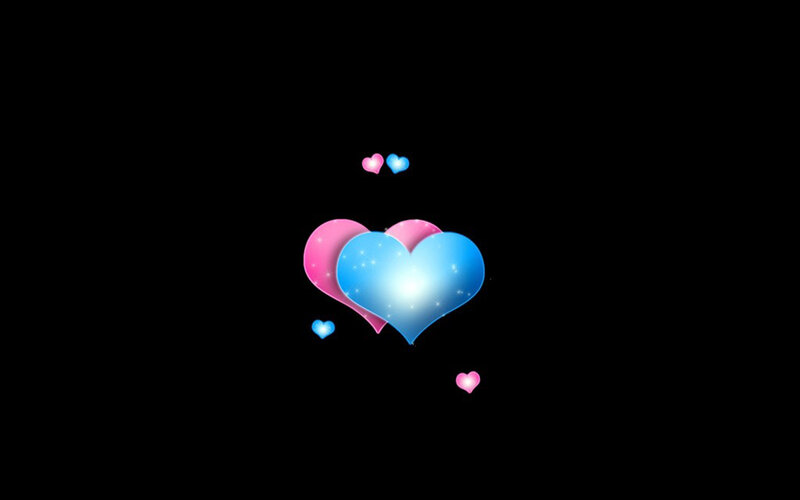 hearts with sparkles