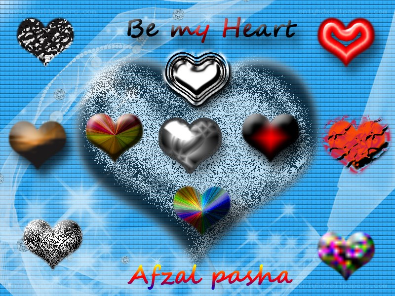 Hearts with text design