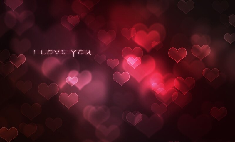 Hearts with Text — Red