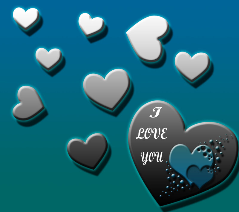 Hearts with Text