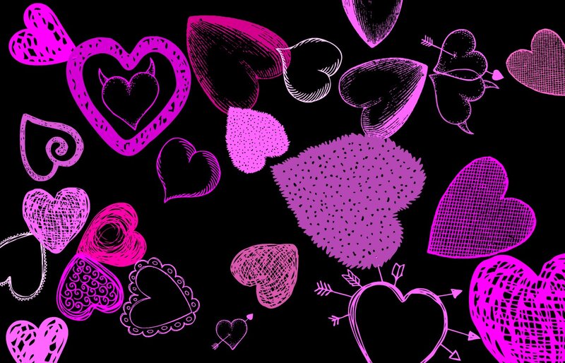 Hearts with Various Patterns