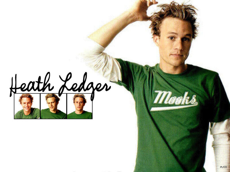 Heath Ledger in green shirt