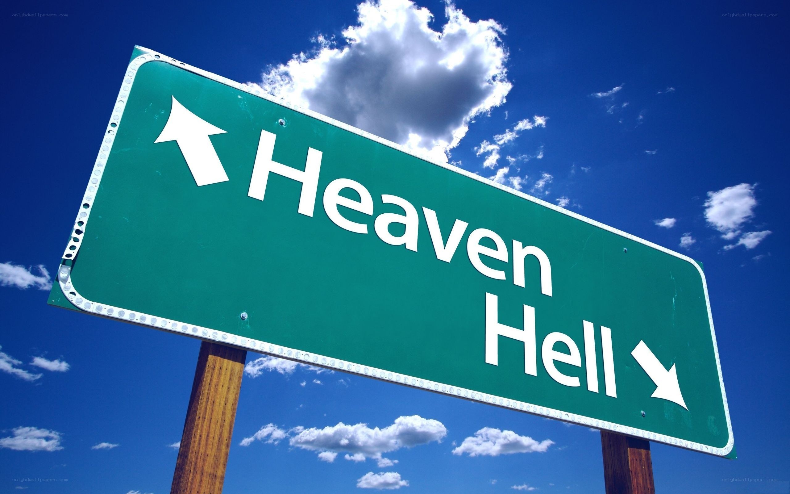Heaven and Hell sign