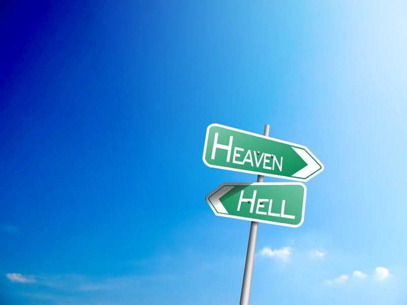 Heaven and Hell signpost