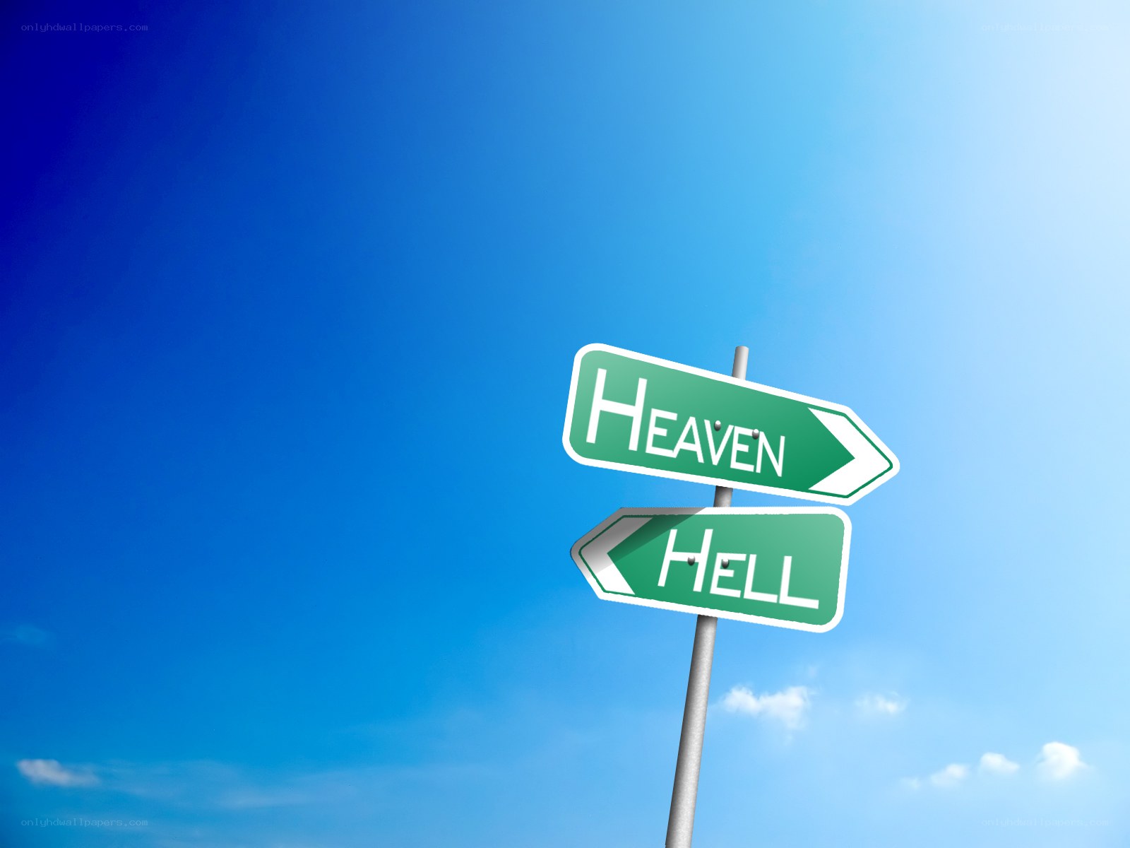 Heaven and Hell signpost