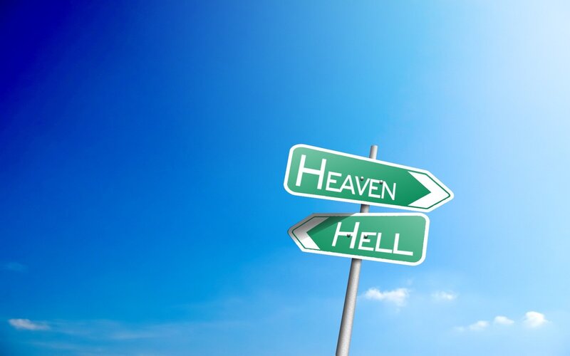 Heaven and Hell signpost