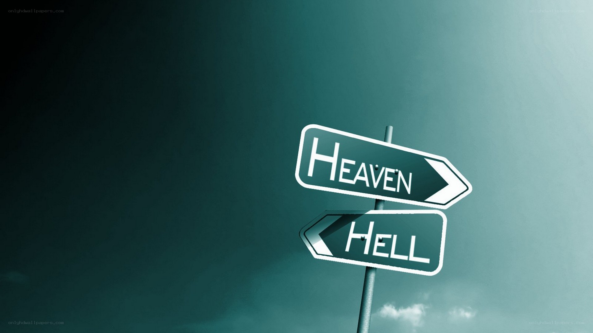 Heaven and Hell signpost