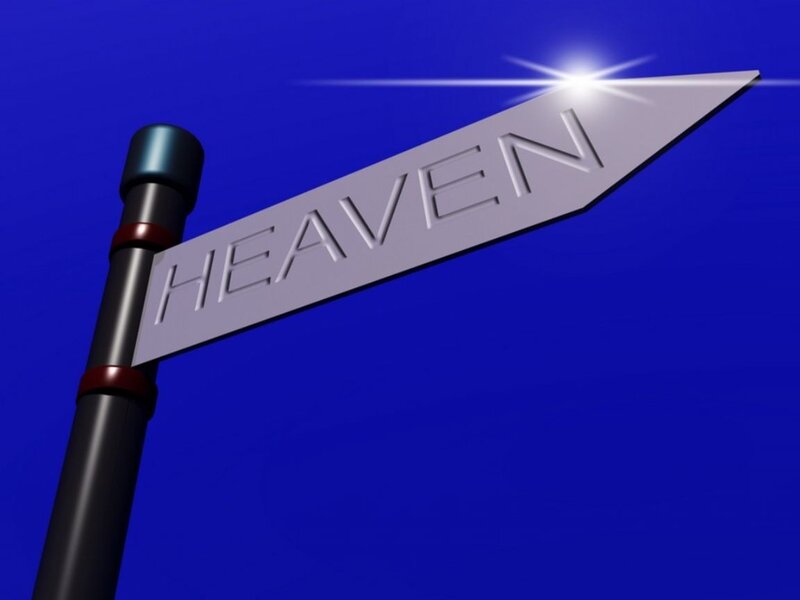 Heaven directional sign