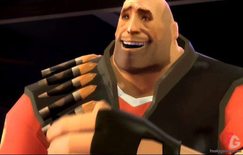 Heavy character laughing