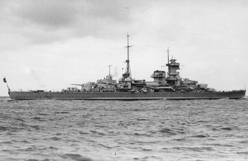 Heavy Cruiser at Sea