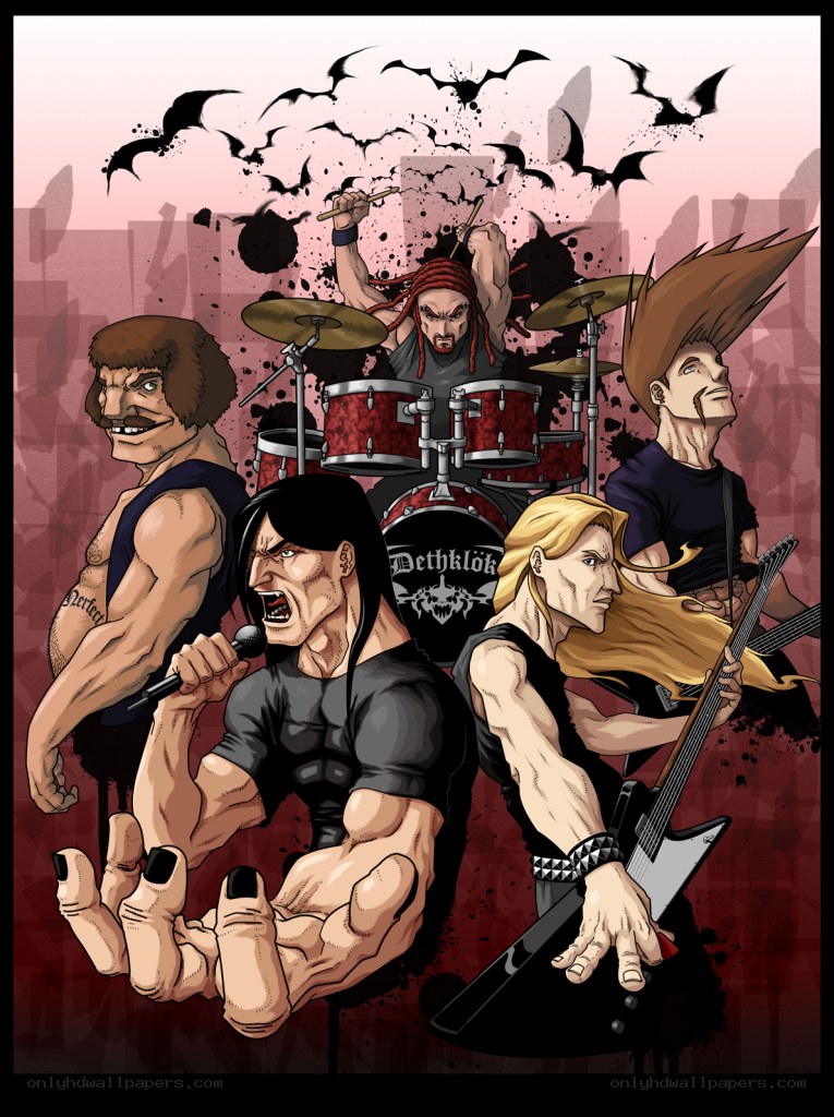 Heavy metal band illustration