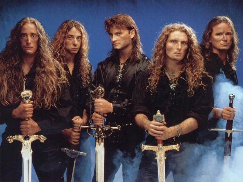 Heavy metal band with swords