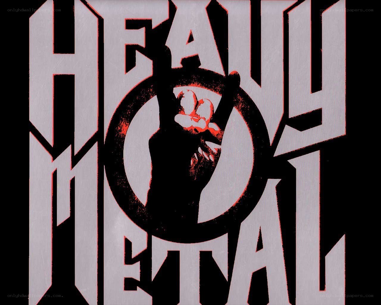 Heavy metal logo with hand gesture