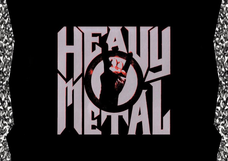 Heavy Metal logo with hand gesture