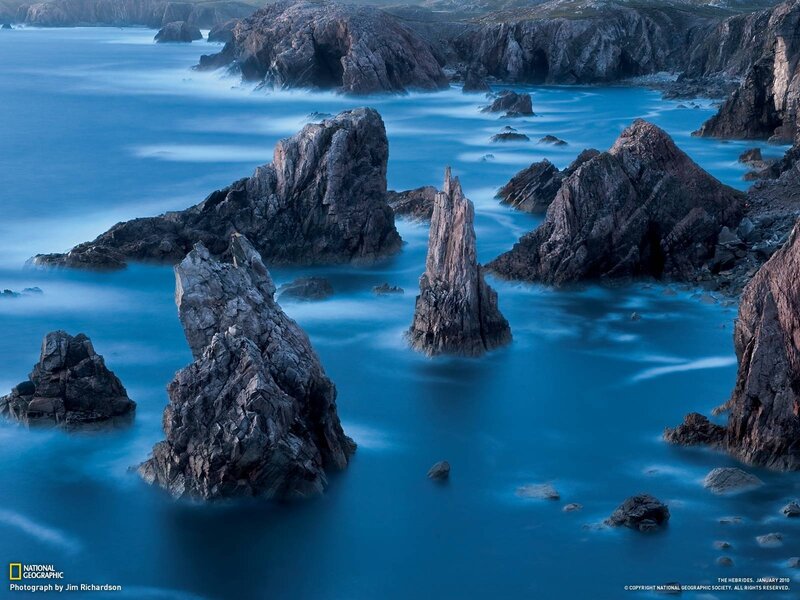 Hebrides coastal rocks