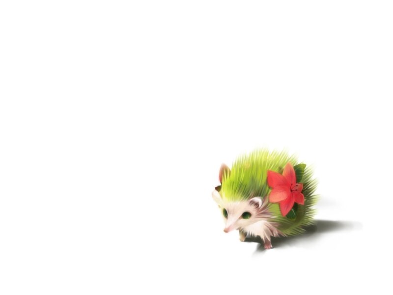 Hedgehog with Flower