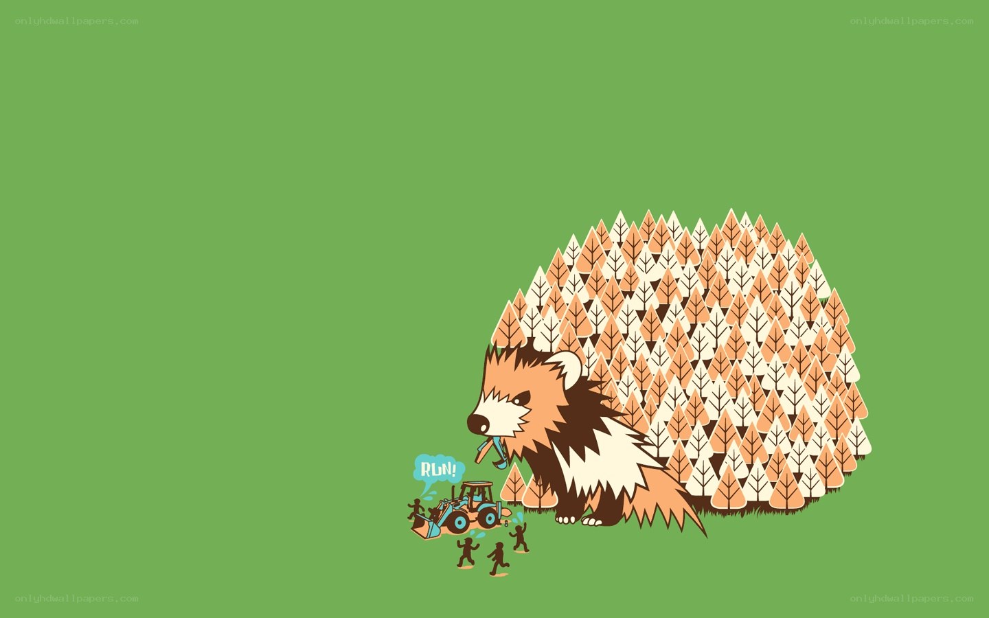 hedgehog with forest spines