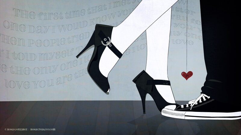 Heels and sneakers in love