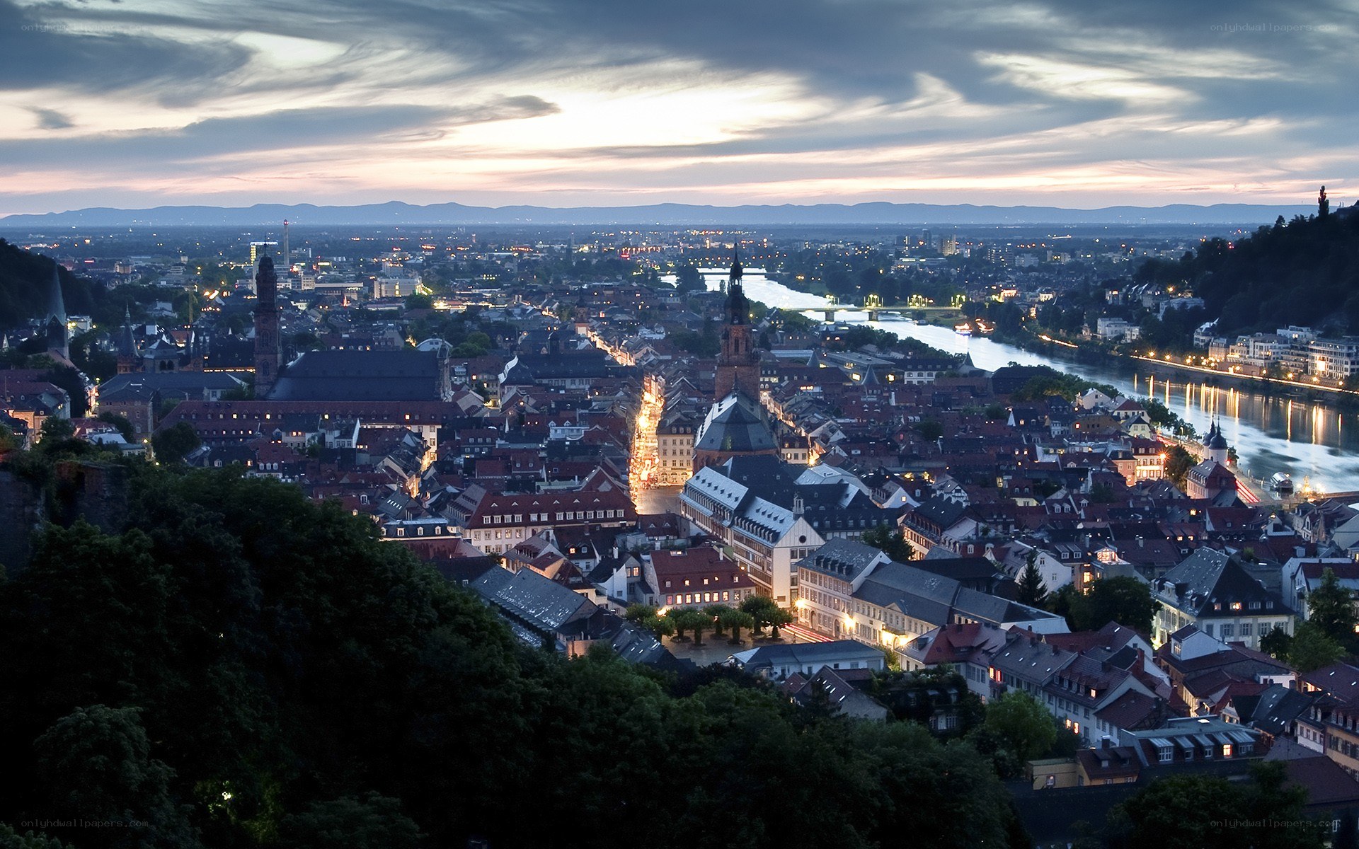 Heidelberg at dusk