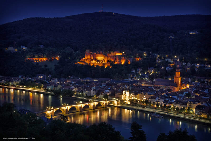 Heidelberg at night