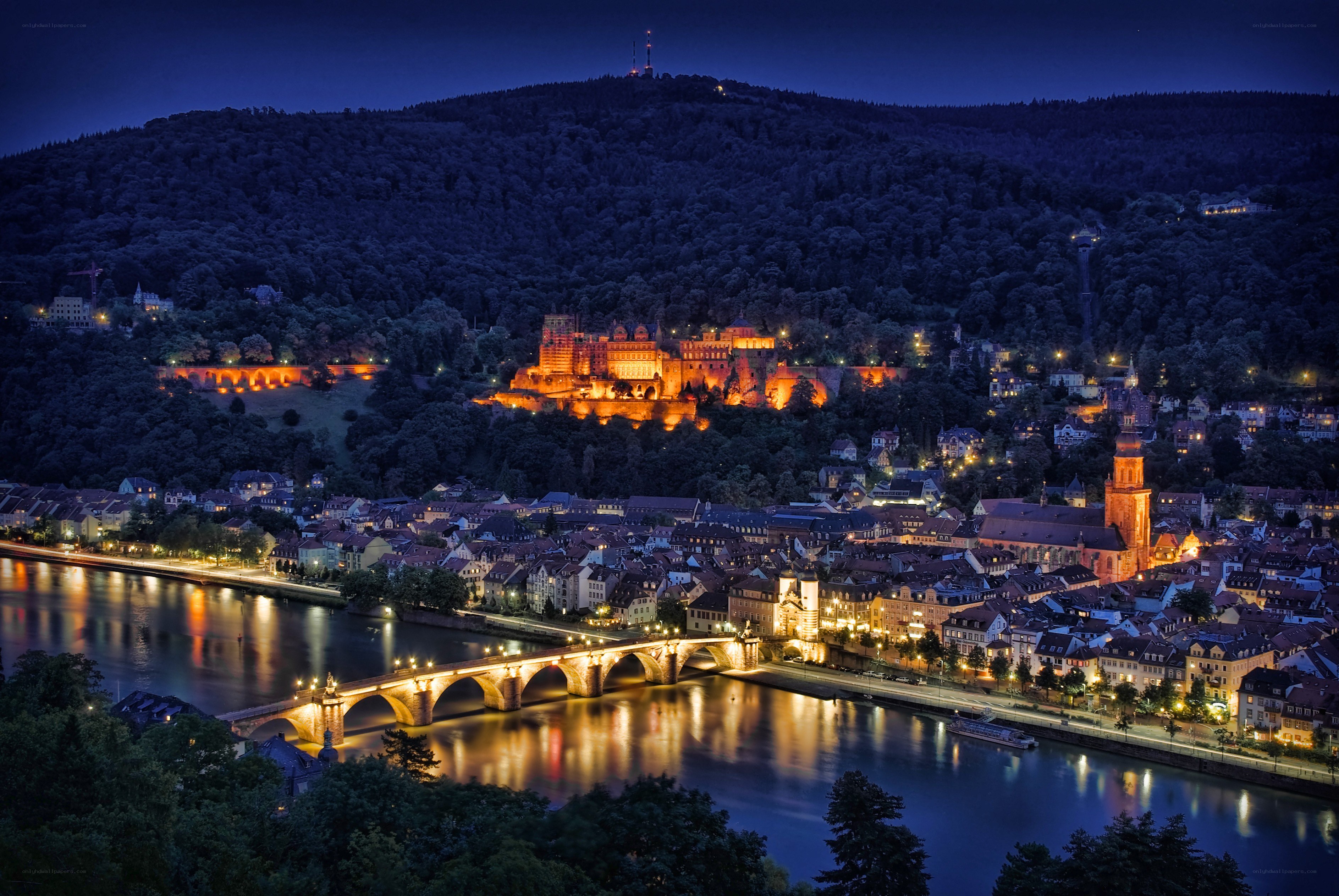 Heidelberg at night