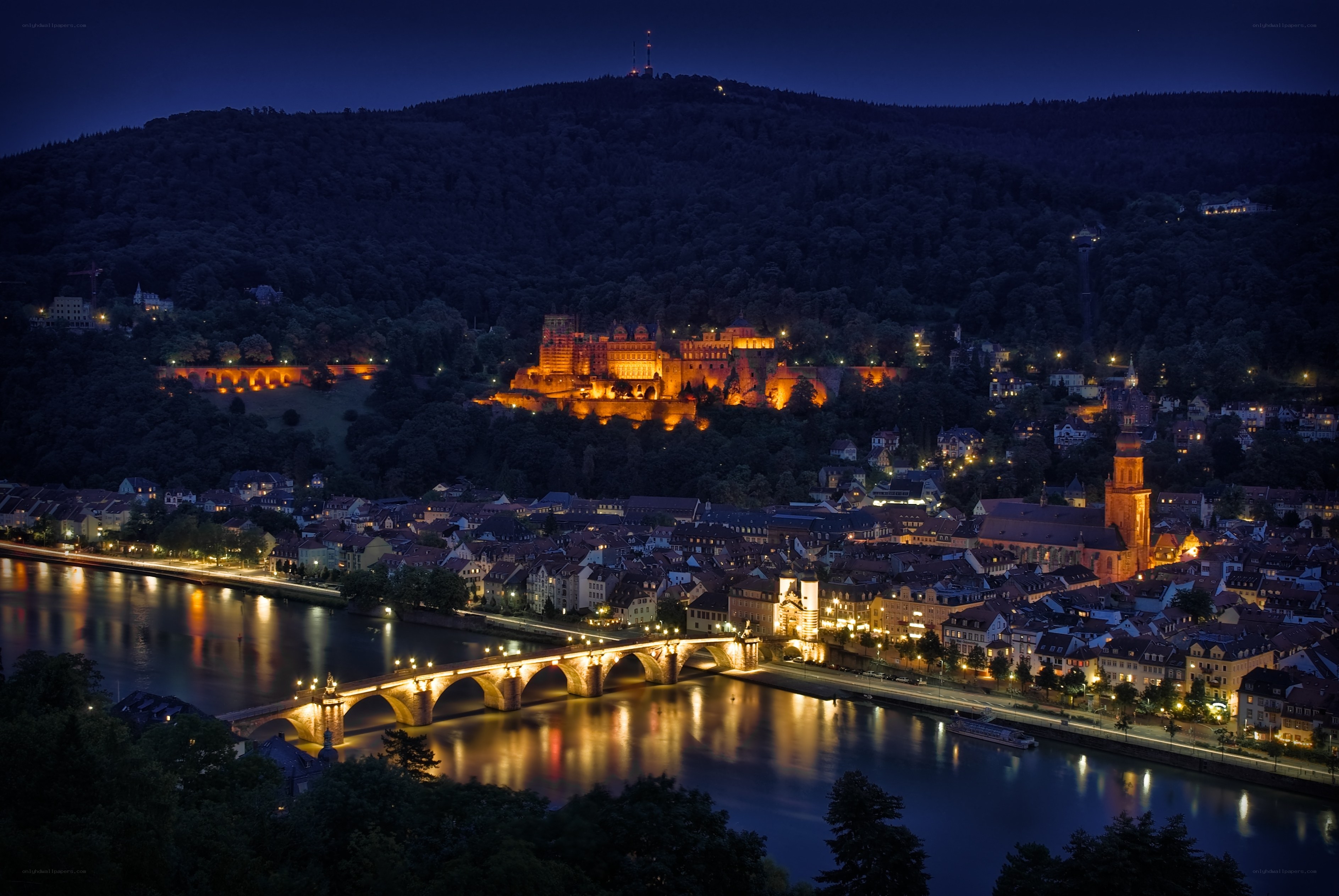 Heidelberg at night