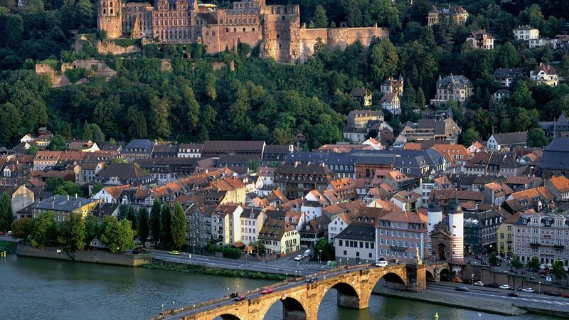 Heidelberg cityscape with castle