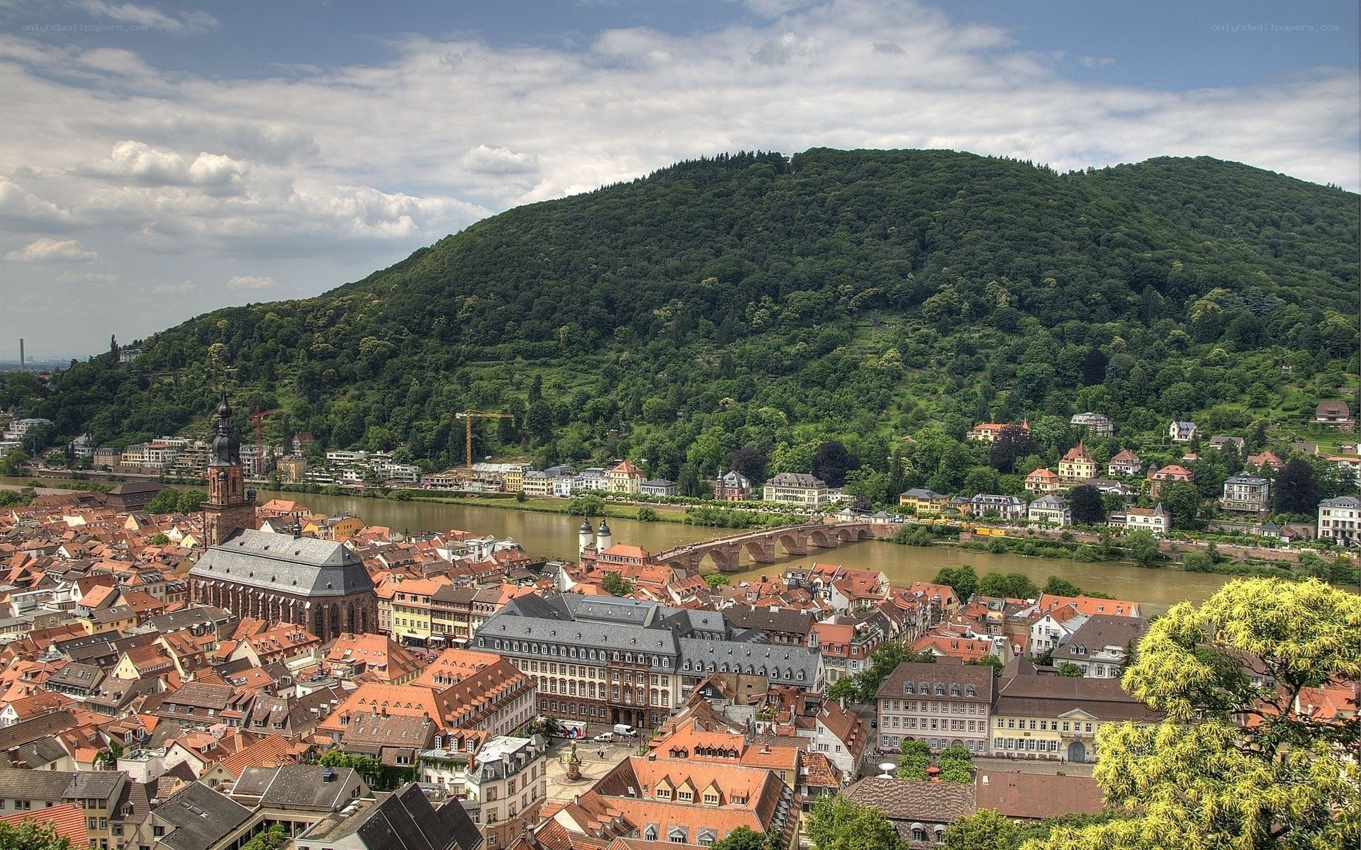 Heidelberg cityscape with river