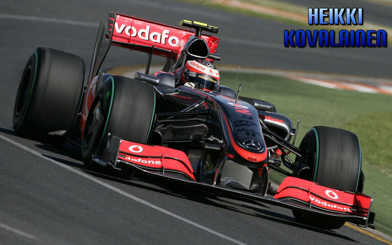 Heikki Kovalainen in a race car