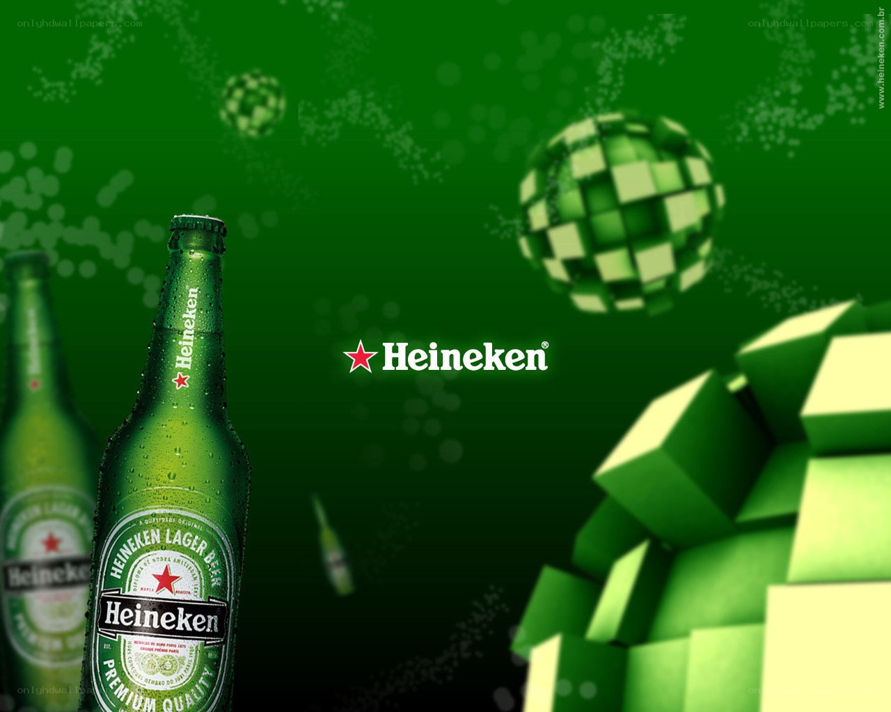 Heineken beer bottle advertisement