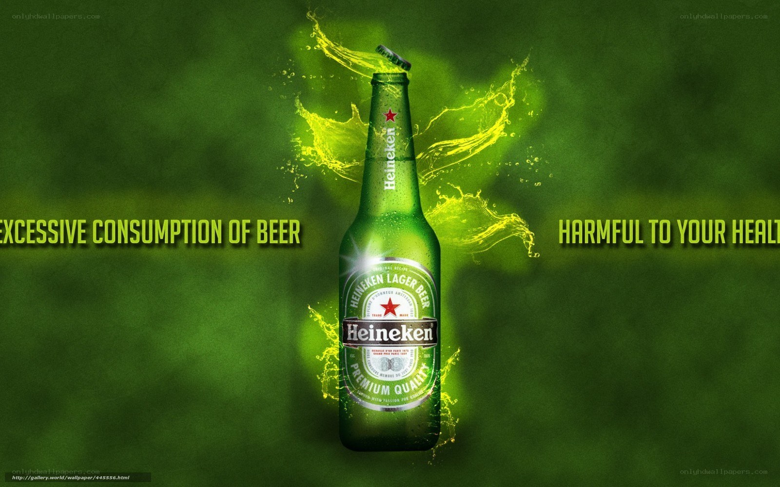 Heineken beer bottle advertisement