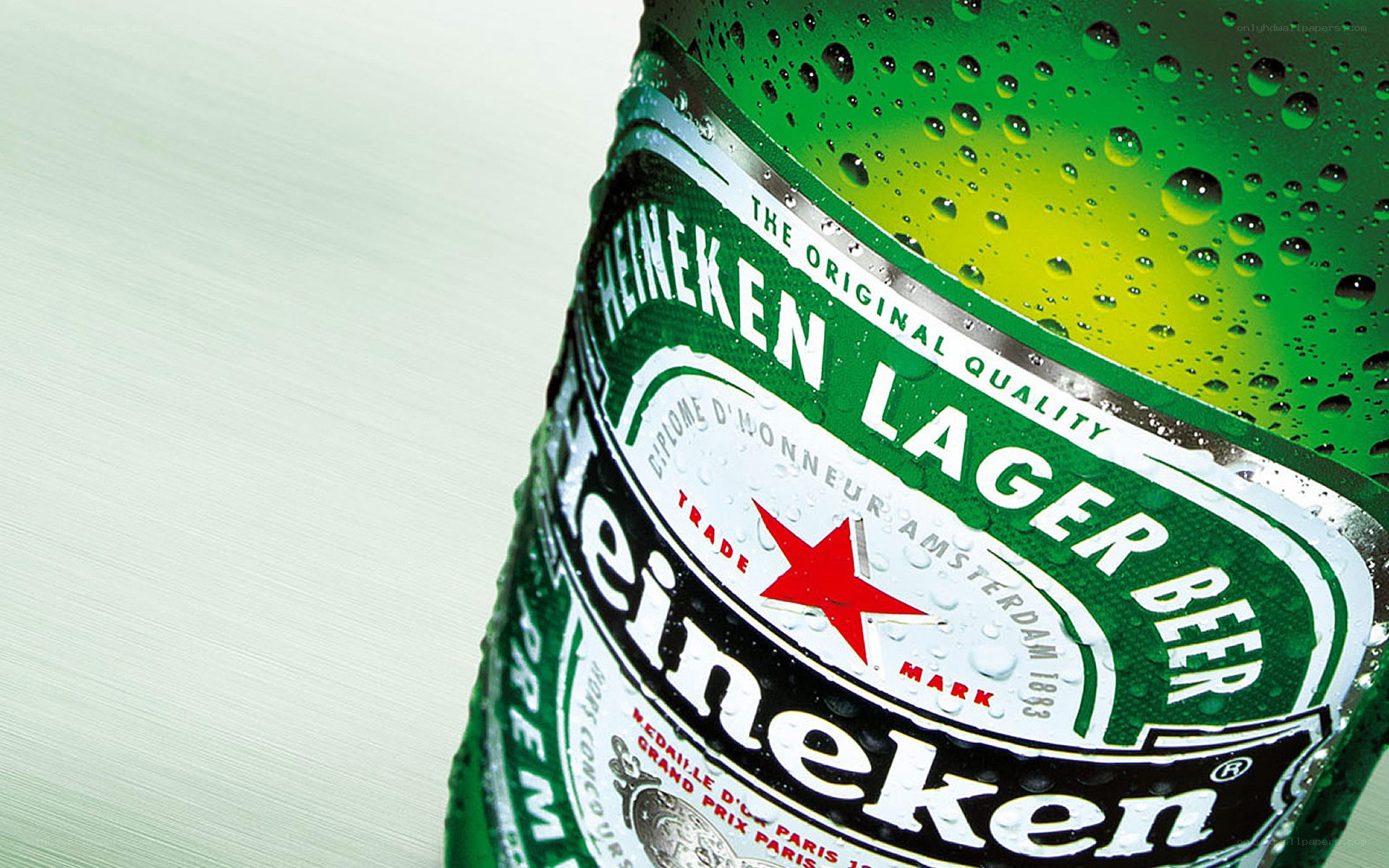 Heineken beer bottle close-up