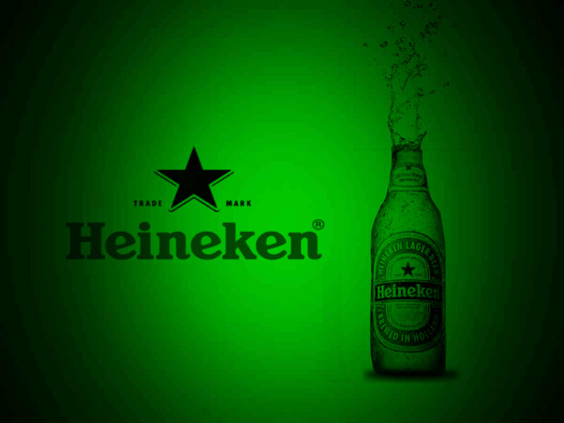 Heineken Beer Bottle — Green