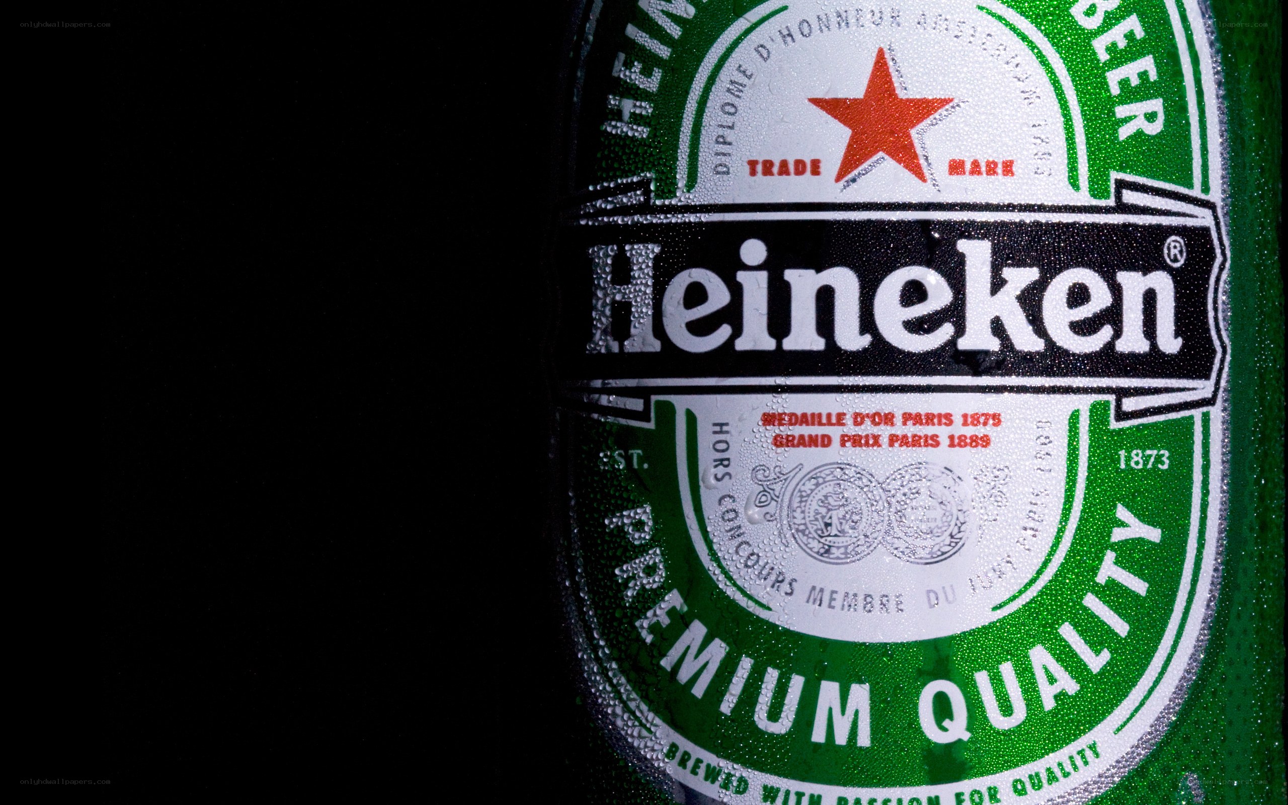 Heineken beer bottle label