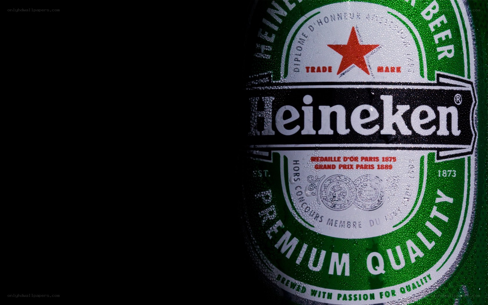 Heineken beer bottle label