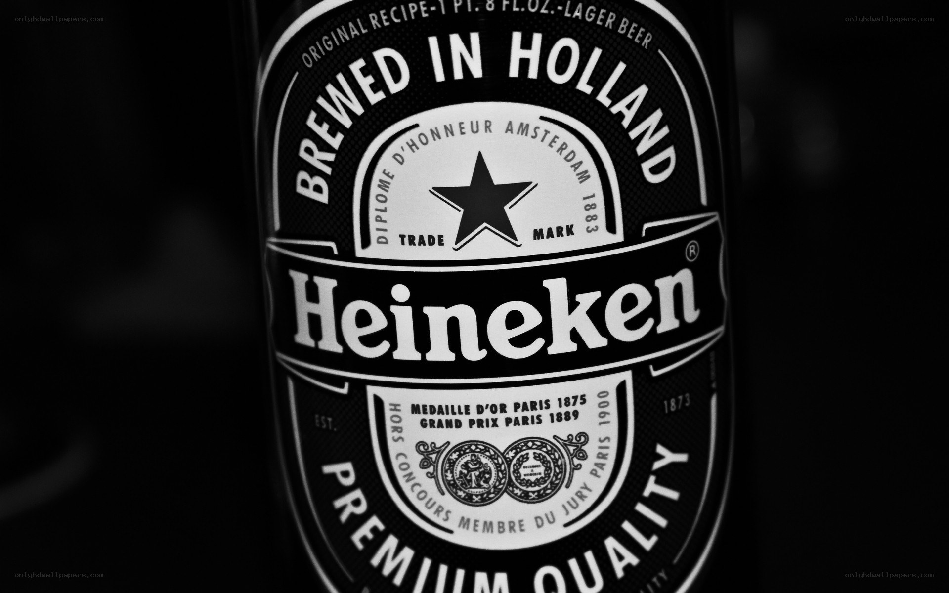 Heineken beer bottle label