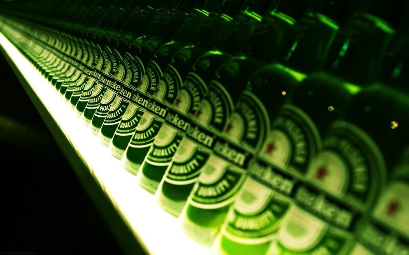 Heineken Beer Bottles — Green