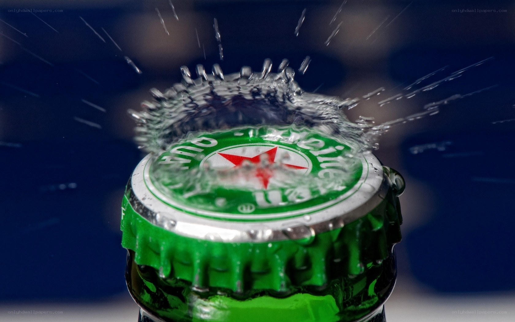 Heineken bottle cap popping
