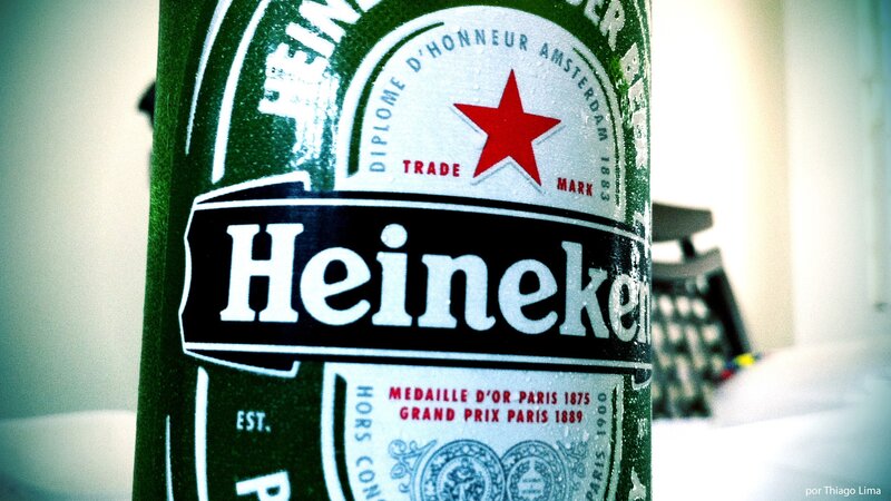 Heineken bottle close-up
