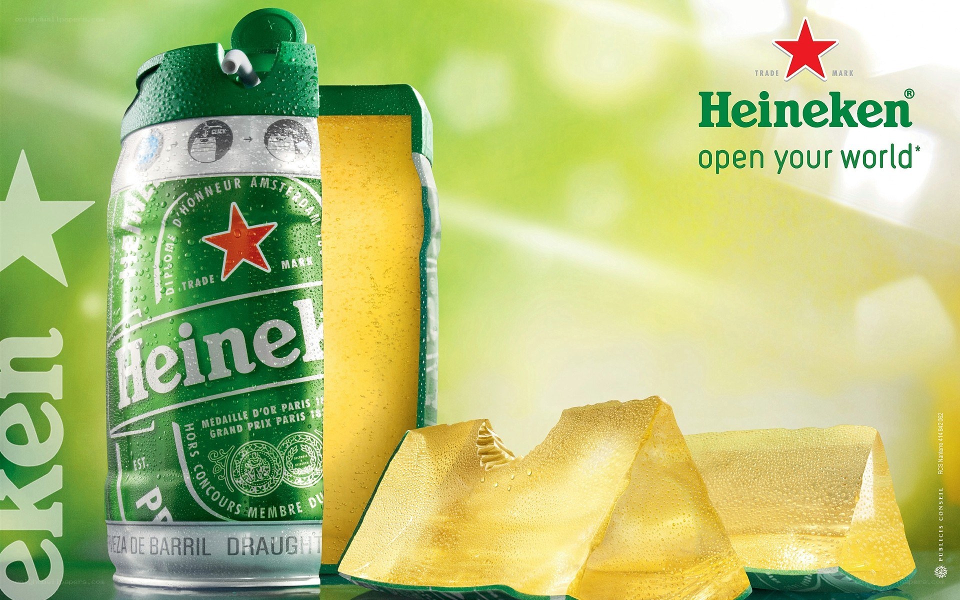 Heineken can with lemon
