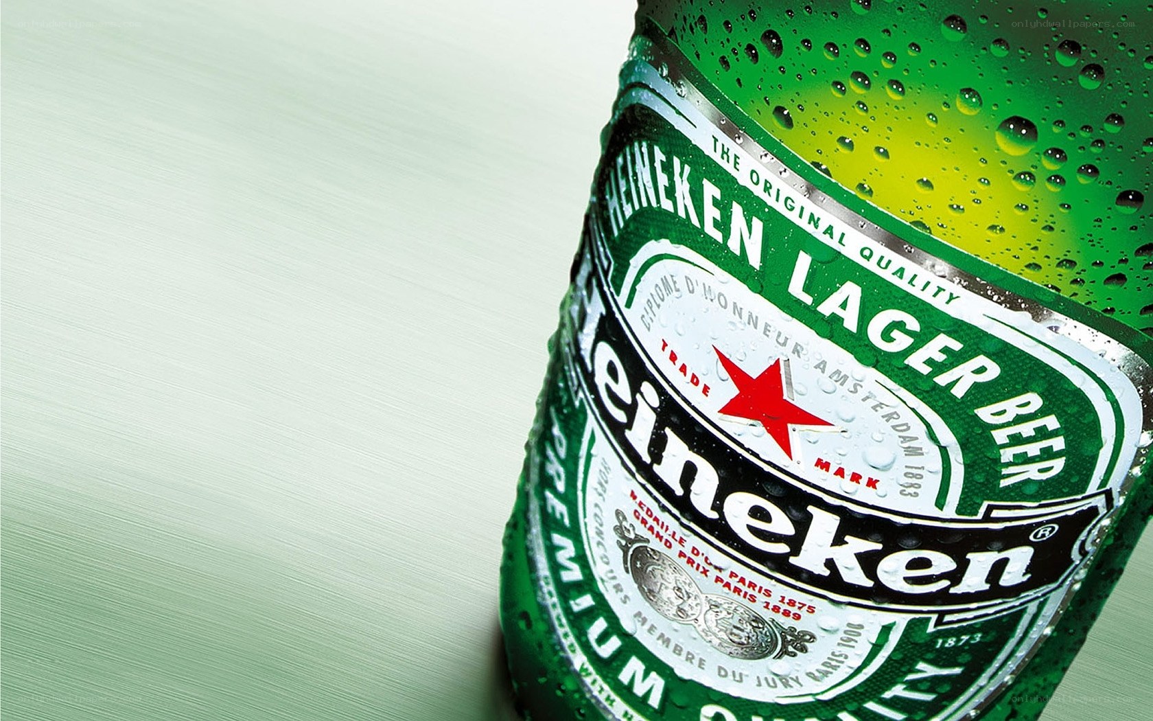 Heineken lager beer bottle