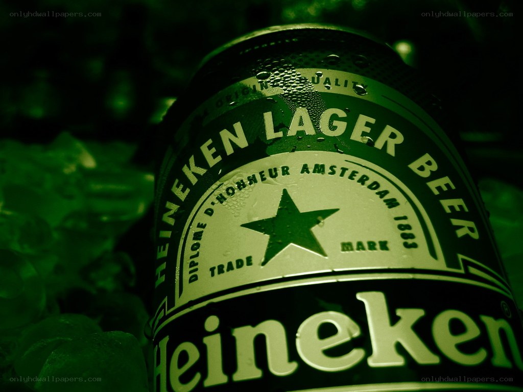 Heineken lager beer can