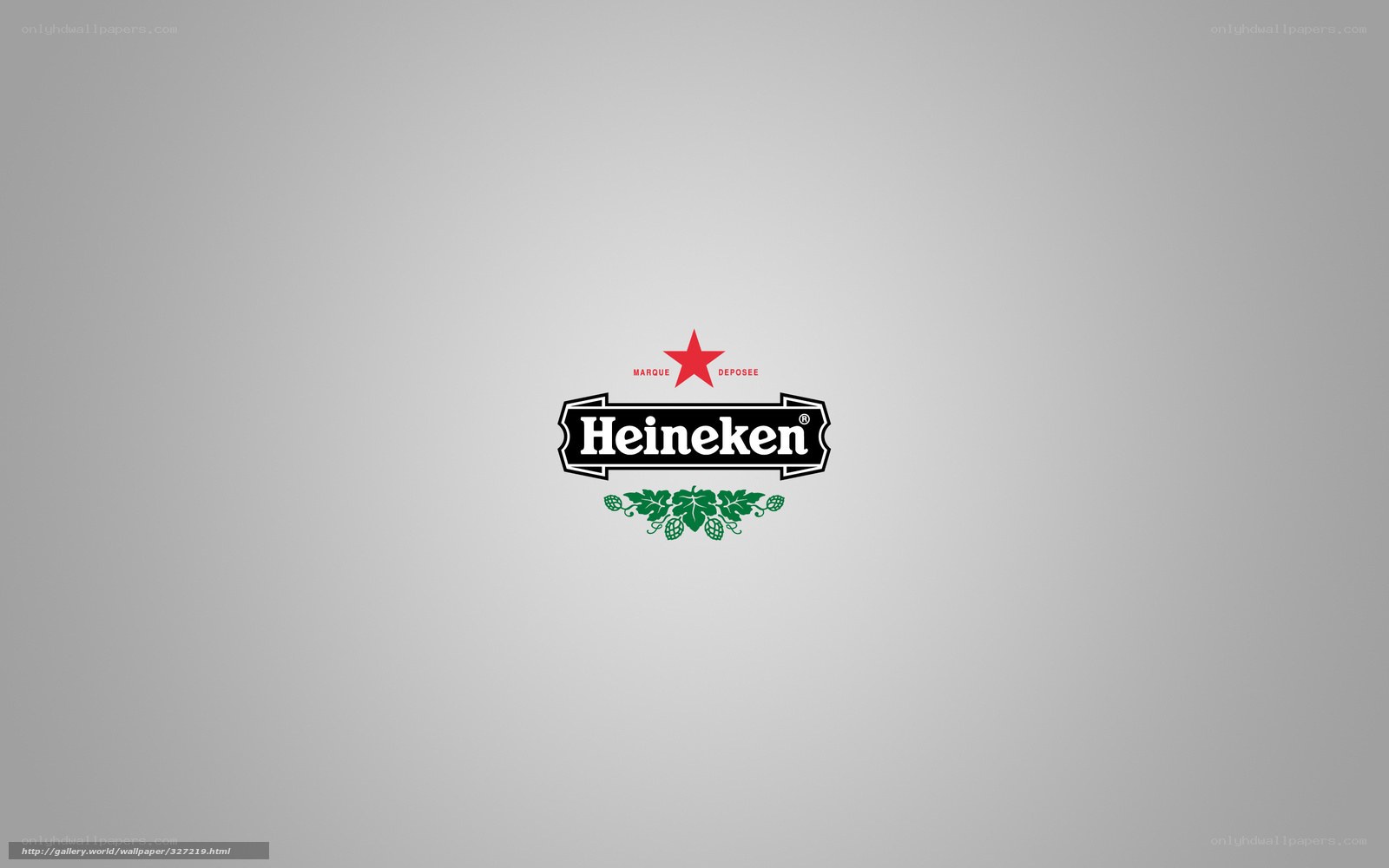 Heineken logo on gray background