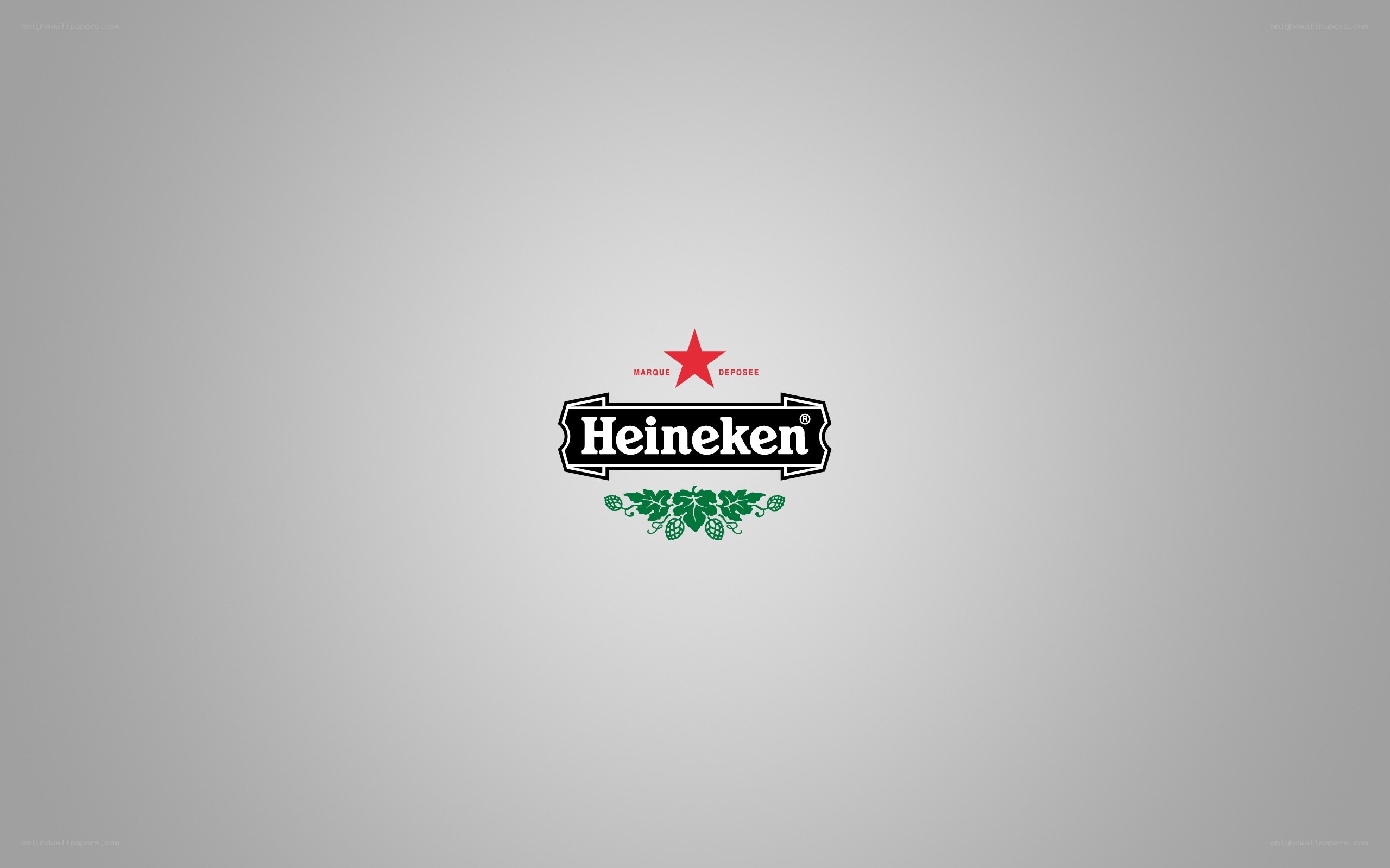 Heineken logo on gray background