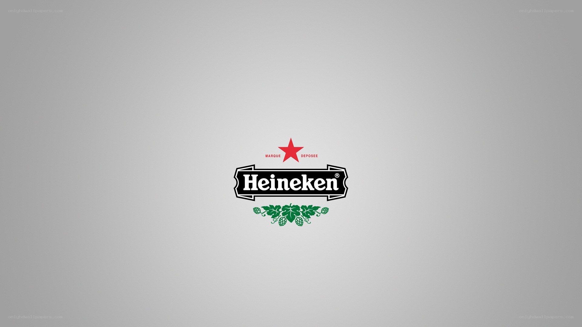 Heineken logo on gray background