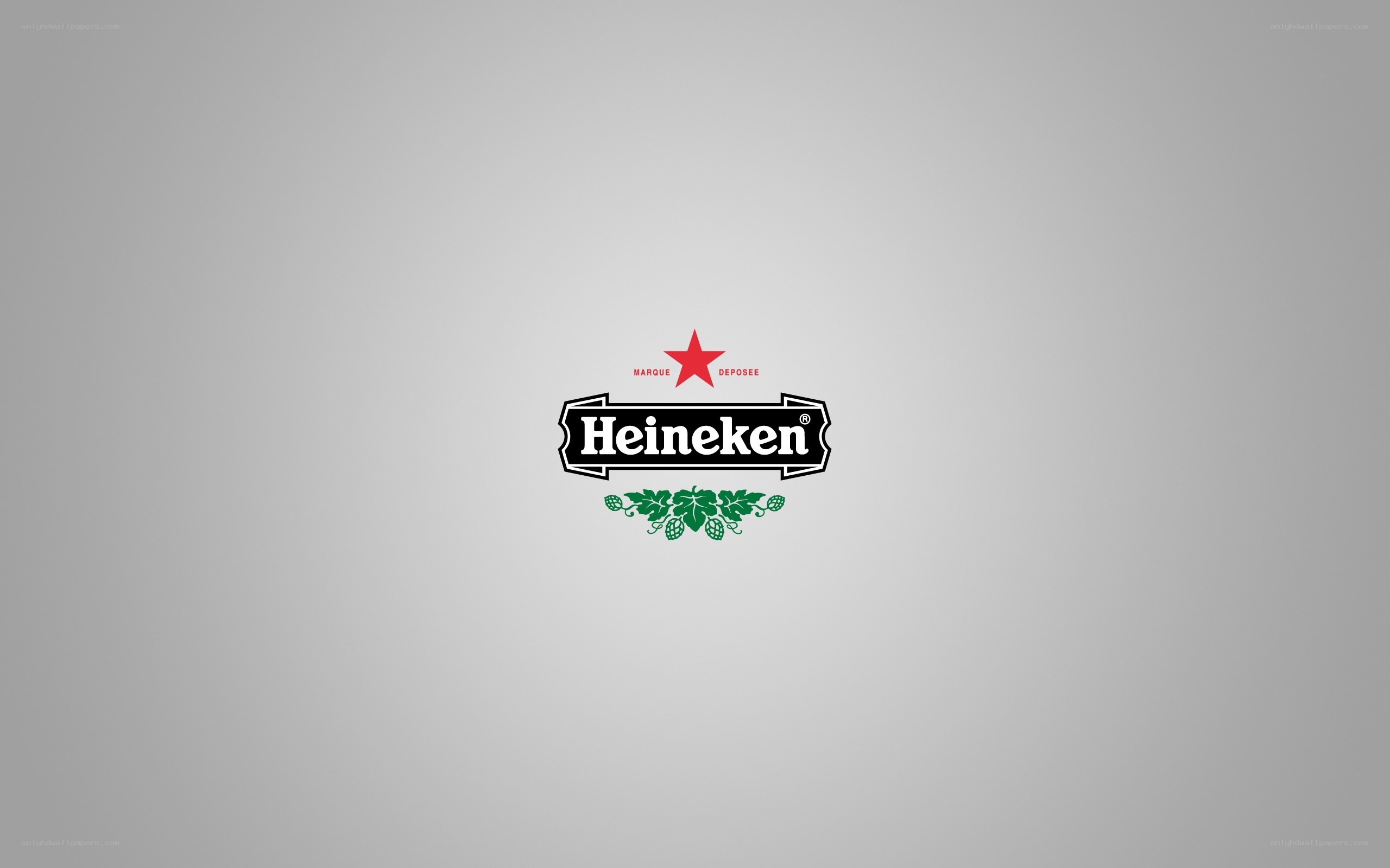 Heineken logo on gray background