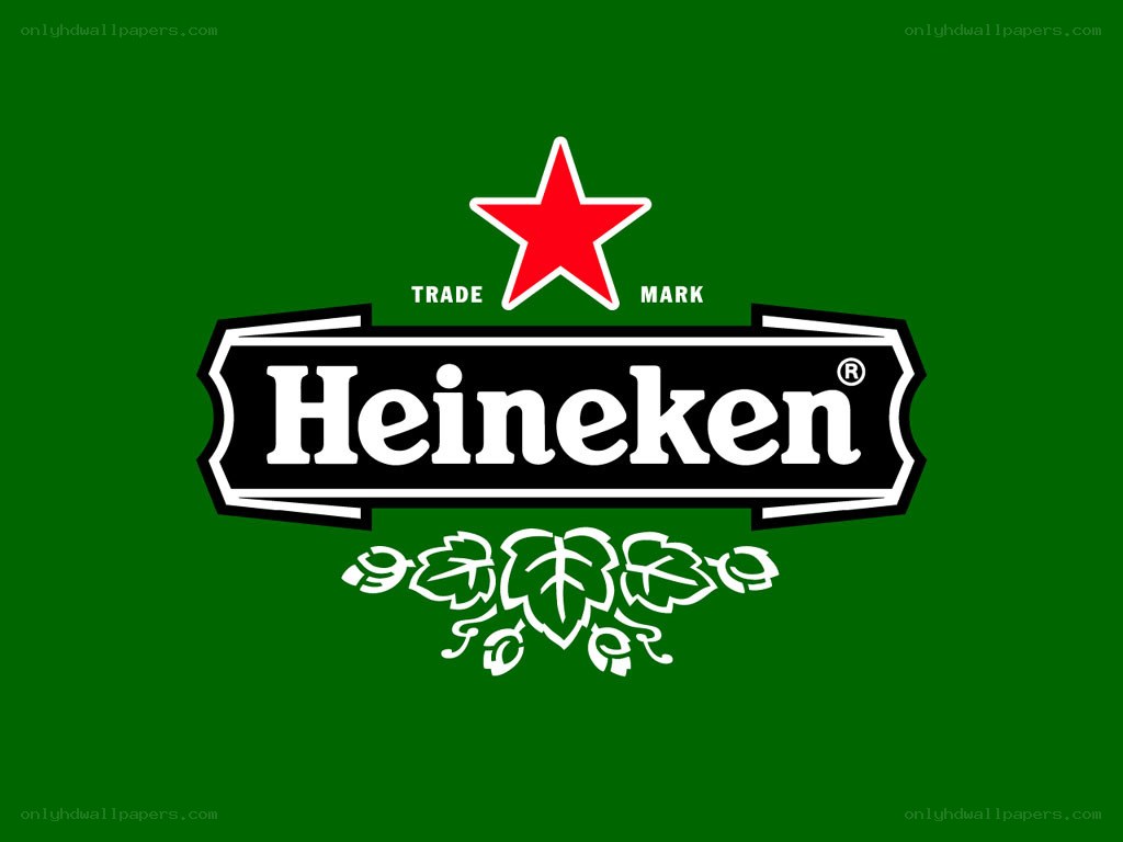 Heineken logo on green background
