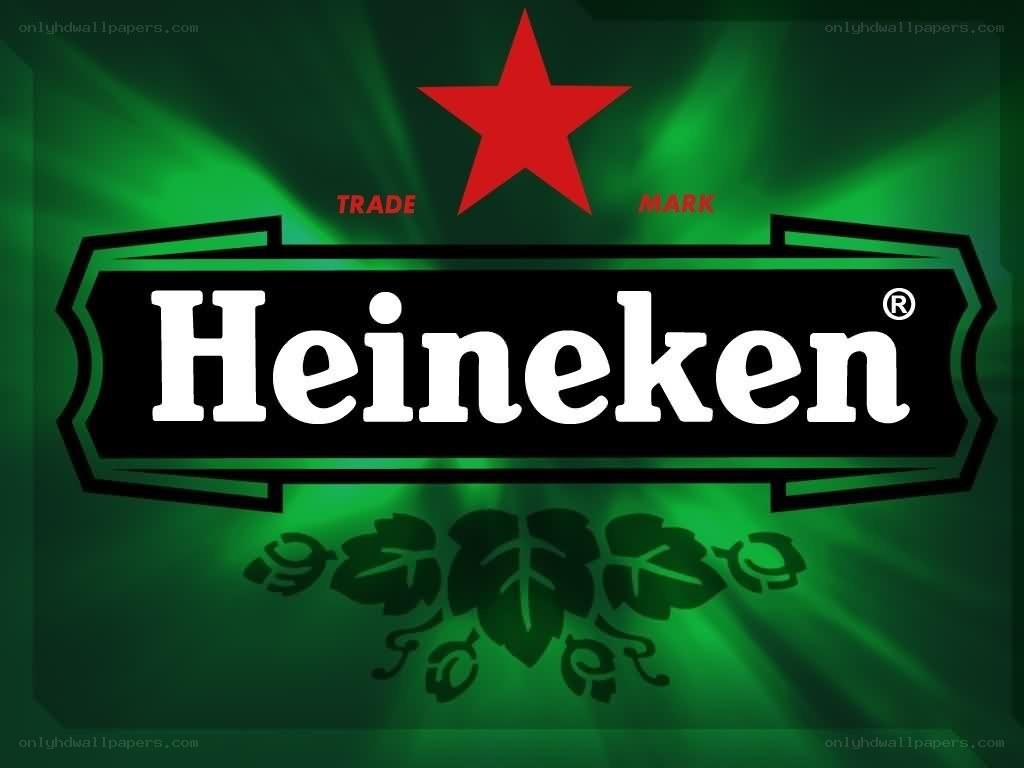 Heineken logo on green background